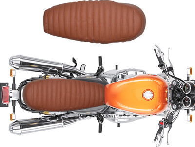 AHLMOTOR Stylish & Comfort Seat Cover Tan Color for Royal Enfield Interceptor 650 Split Bike Seat Cover For Royal Enfield NA
