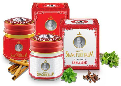 Siang Pure Balm for Cold-Cough & Pain Relief - Regular & Premium Combo 2 Pcs - 12Gms each Balm(2 x 12 g)