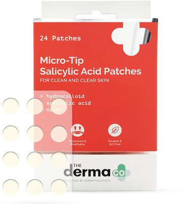 The Derma Co Micro-Tip Salicylic Acid Patches with Hydrocolloid for Clen & Clear Skin - 24 Patches(100 g)