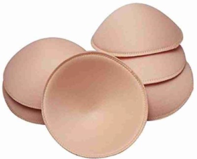 Bekbencery Cotton Cup Bra Pads(Beige Pack of 3)