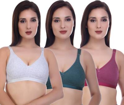 Bodycare Women's Cotton Full Coverage Non Padded Colour Bra