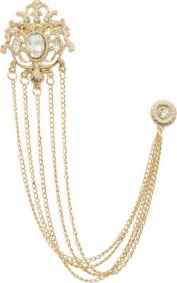 Long hot sale chain brooch