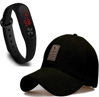 Pramukhraj Enterprise Solid Sports/Regular Cap Cap(Pack of 2)