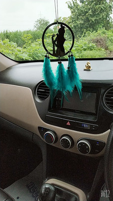 VM STORE Dream Catcher Krishna Round Theme Hand Made for Positive Vibes, Car hanging Car Hanging Ornament(Pack of 1)