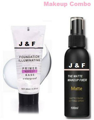 J & F Matte Makeup Fixer With ILLuminating Waterproof Primer 150 ML(2 Items in the set)