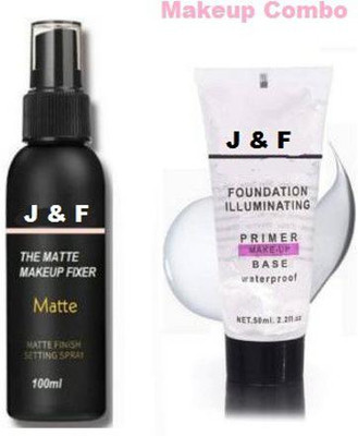 J & F Most Beautiful trending ILLuminating Primer With Makeup Fixer Combo 150 ML(2 Items in the set)
