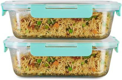 Flipkart SmartBuy Glass Utility Container  - 1520 ml(Pack of 2, Blue)