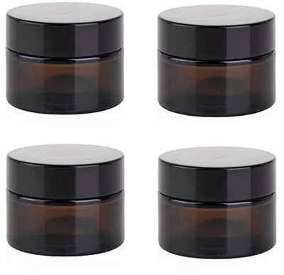 JARBAZAAR Glass Utility Container  - 15 ml(Pack of 4, Brown)