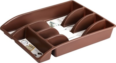 JOYO Empty Cutlery Box Drawer Case(Dark Brown  Holds 5 Pieces)