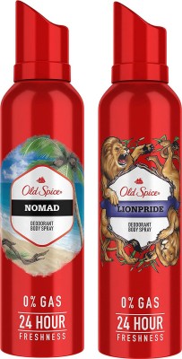 OLD SPICE Nomad & Lionpride Body Spray 140ML Each (Pack of 2) Deodorant Spray  -  For Men(280 ml, Pack of 2)