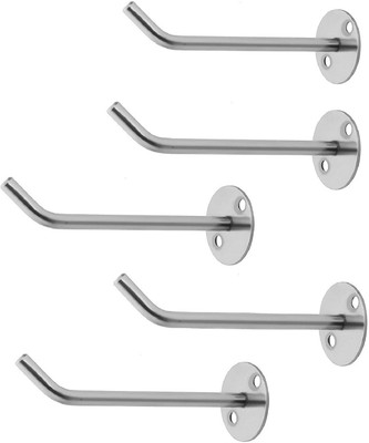 Nixnine NX2722 Stainless Steel Display Hook Hanger Showroom/Mobile Shop/Wall Mount/Clothing (4 Inch) Pack of 5 Door Hanger