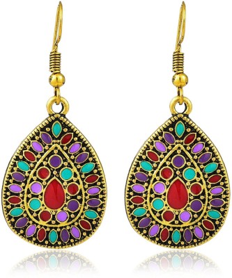 ZUKHRUF Tribal Collection Alloy Waterdrop Shaped Dangle Bohemian Earrings Alloy Drops & Danglers