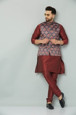 abeer fashion Men Kurta Churidar Ethnic Jacket Set
