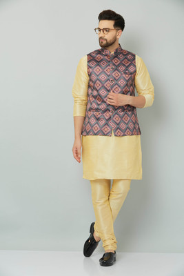 abeer fashion Men Kurta Churidar Ethnic Jacket Set