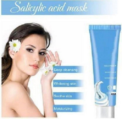 Elecsera Salicylic Ice Cream Mask Acne Moisturizing Smear Mask Blackheads Remover Mask Cleansing & Shrinking Pores(120 ml)