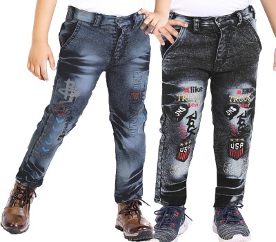 AD & AV Regular Boys Multicolor Jeans(Pack of 2)