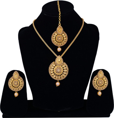 Darsha Collections Alloy Gold-plated Gold Jewellery Set(Pack of 1)