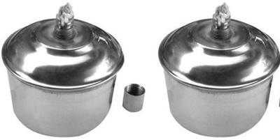THE LABWORLD spirit lamp set of 2,stainless steel for laboratory use in school,colleges or common purpose use as fire source with wicks Laboratory Bunsen Burner