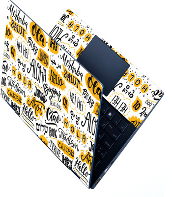 FineArts HD Printed Full Panel Laptop Skin Sticker Vinyl Fits Size Upto 15.6 inches No Residue, Bubble Free - Aloha Sticker Bomb Self Adhesive Vinyl Laptop Skin Compatible for 15.6 inch(Theme: NA)