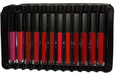 LARA KOSSLER Pack of 12 matt edition Lipstick 30 ml each(Multicolor, 30 ml)