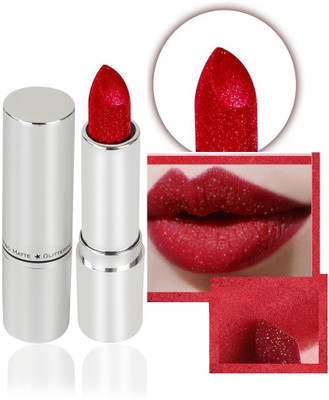 GABBU Golden Dust Diamond Shiny Mattie & Glittery Smudge Proof Light Red Lipstick(Light Red, 3.5 g)