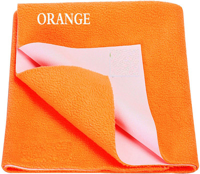 RUCHIWORLD Cotton Baby Bed Protecting Mat(Orange, Small)