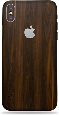 BUGGU Apple iPhone X, Apple iPhone X Mobile Skin(Ultra Super Mahogany Wood Skin With High Matte Finish., Mobile Skin (Back+Side+Camera))