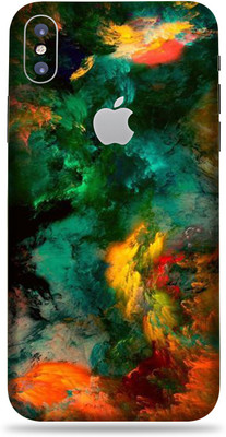 LAMHA Apple iPhone X Mobile Skin(Ultra Super Multicolor Clouds With High Matte Finish.)