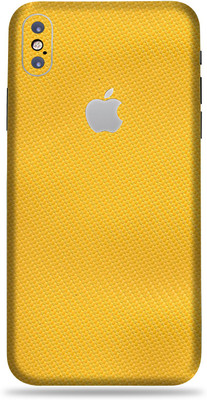 AsSkin Apple iPhone X, Apple iPhone X Mobile Skin(Ultra Super yellow carbon fiber With High Matte Finish.)