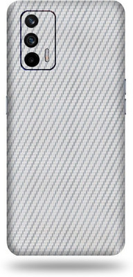 LAMHA Realme X7 Max Mobile Skin(Ultra Super Silver Carbon Fiber With High Matte Finish.)