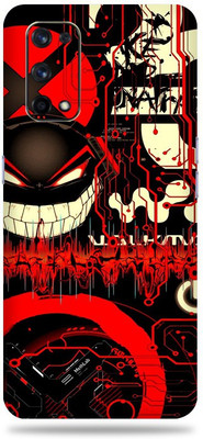 BUGGU Realme X7 Max Mobile Skin(Ultra Super Red Graffiti Skin With High Matte Finish., Mobile Skin (Back+Side+Camera))