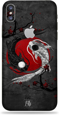 LAMHA Apple iPhone X Mobile Skin(Ultra Super Yin Yang With High Matte Finish.)
