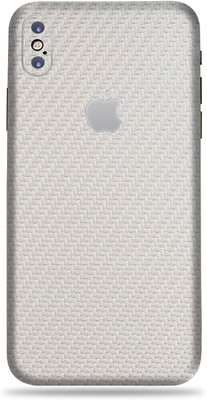 BUGGU Apple iPhone X, Apple iPhone X Mobile Skin(Ultra Super White Carbon Fiber Skin With High Matte Finish., Mobile Skin (Back+Side+Camera))