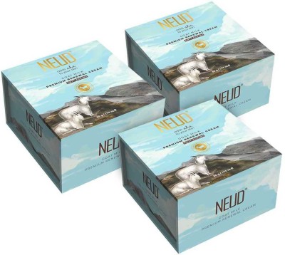 NEUD Goat Milk Premium Skin Renewal Cream for Men & Women - 3 Packs (50g Each)(150 g)