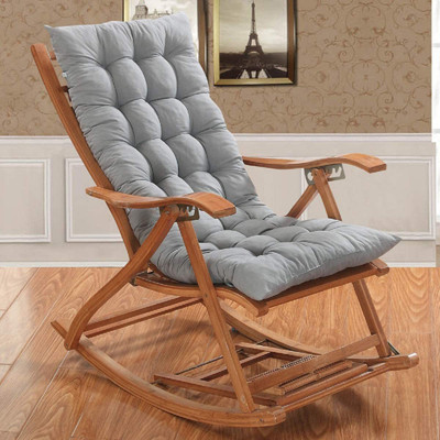 RF Relaxfeel Cotton Solid Chair Pad Pack of 1(Grey)