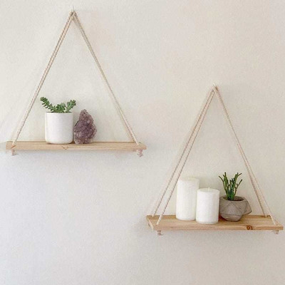 THE TOP KNOTT topk-15 Wooden Wall Shelf(Number of Shelves - 2, White)