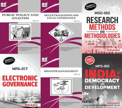 IGNOU MPA-015 : Public Policy And Analysis MPA-016 : Decentralisation And Local Governance MPA-017 : Electronic Governance MPA-018 : Disaster Management MSO-2 Research Methodologies & Methods MPS-3 India: Democracy & Development(Paperback, GPH Panel of Experts) IGNOU MPA-015 : Public Policy And Analysis MPA-016 : Decentralisation And Local Governance MPA-017 : Electronic Governance MPA-018 : Disaster Management MSO-2 Research Methodologies & Methods MPS-3 India: Democracy & Development(Paperback, GPH Panel of Experts)