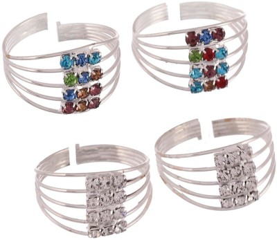 SMARNN Alloy Silver Plated Toe Ring Set