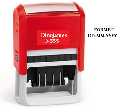 dinojames Date Stamp self-inking D-555 self-inking(4mm, blue)
