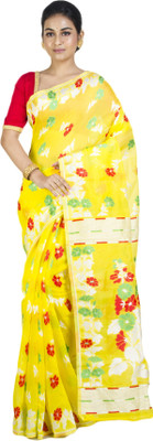 Upama Fabric Self Design Bollywood Cotton Silk Saree(Multicolor)