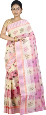 Upama Fabric Printed Bollywood Pure Cotton Saree(Multicolor)