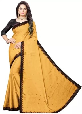 Maruti Fashion Hub Embellished Bollywood Art Silk Saree(Beige)