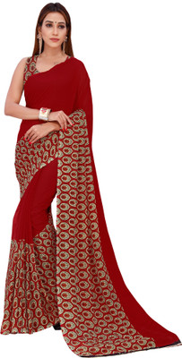 Anand Sarees Paisley Daily Wear Georgette Saree(Maroon)