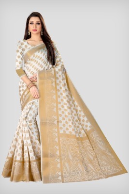 Divastri Woven Banarasi Jacquard Saree(White)