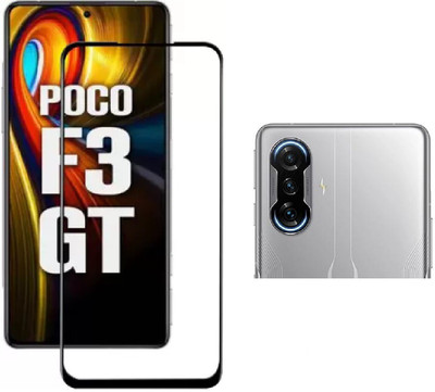 ISAAK Tempered Glass Guard for POCO F3 GT Edge to Edge, Full Glue, 11D Tempered Glass & Camera Lens Protector (Combo Pack)(Pack of 2)
