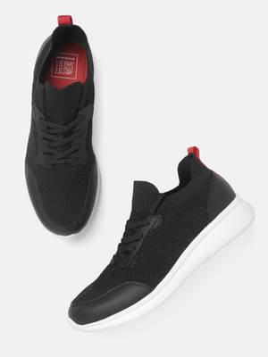 Mast & Harbour Mast Harbour Men Black Woven Design Shoes Running Shoes For Men