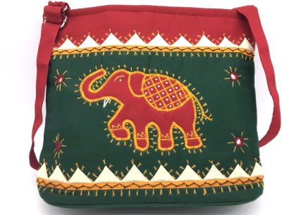 SriShopify Handicrafts Green, Red Sling Bag sling bags for girls stylish latest