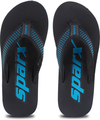 Sparx Men Slippers(Black, Blue , 8)