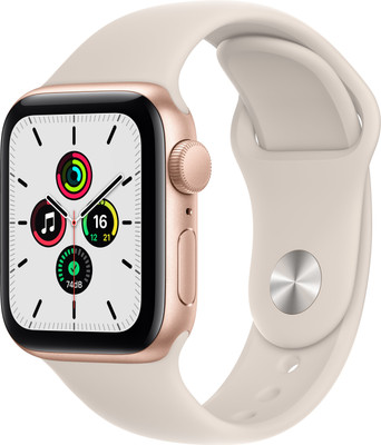 APPLE Watch SE (GPS, 40mm) - Gold Aluminium Case with Starlight Sport Band - Regular(Gold Strap, Regular)