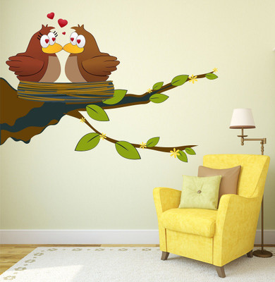 Wallzone 70 cm Bird Removable Sticker(Pack of 1)